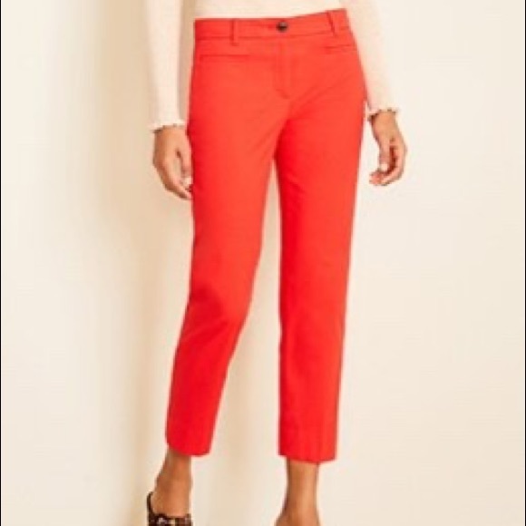Ann Taylor Pants - Ann Taylor The Audrey Red Ankle Pants